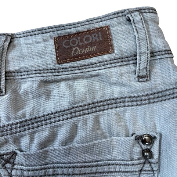 Colori,  Anaïs Light Grey Denim Mini Skirt, Size 3 - Picture 8 of 9